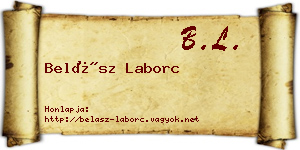 Belász Laborc névjegykártya